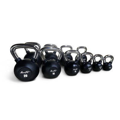 Гиря обрезиненная с хромированной рукояткой 6кг Aerofit AFBK6 черный