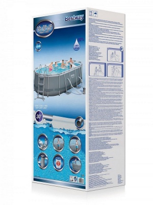 Каркасный овальный бассейн Bestway 427х250х100 см 56620