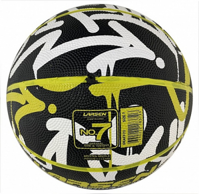 Мяч баскетбольный Larsen RB7 Graffiti Street Black/White/Lime