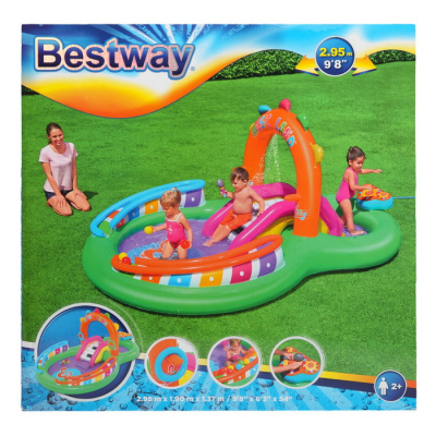 Игровой центр-бассейн с игрушками и шариками Bestway 295х190х137см 53117