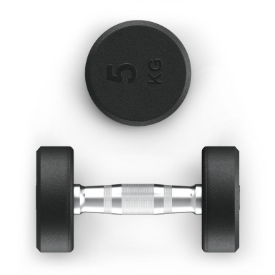 Гантель круглая обрезиненная 5 кг UnixFit PRO DBRND5PBKx2 2 шт