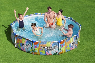 Каркасный бассейн Bestway 305х66см 56985 разноцветный
