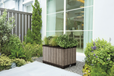 Кашпо-грядка прямоугольная, светлый кофе DECO RECTANGLE PLANTER