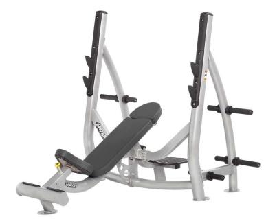 Олимпийская наклонная скамья с держателями дисков Hoist CF-3172 | Premium Fitness