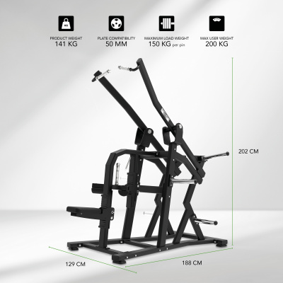 Тяга сверху широким хватом Tunturi 25PVP12000 | Premium Fitness