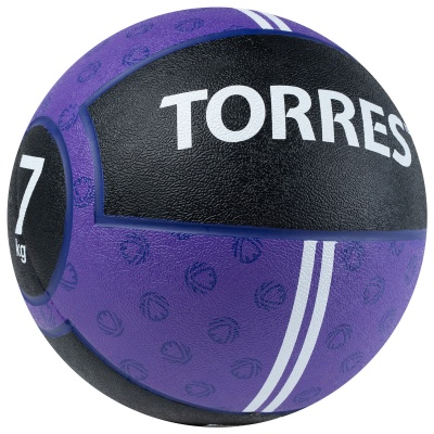 Медбол 7кг, d25,4см, резина Torres AL00237 фиолетово-черный