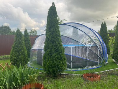Круглый купольный тент павильон d500см Pool Tent для бассейнов и СПА PT500-B синий