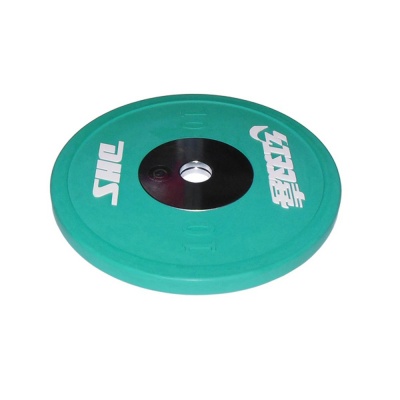 Диск тяжелоатлетический соревновательный 10 кг DHS Olympic зеленый