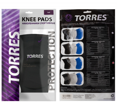 Наколенники спортивные, нейлон, ЭВА Torres Soft PRL112222-02 чёрный