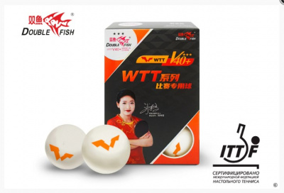 Мячи для настольного тенниса Double Fish 40+ 3 star WTT V111F-1