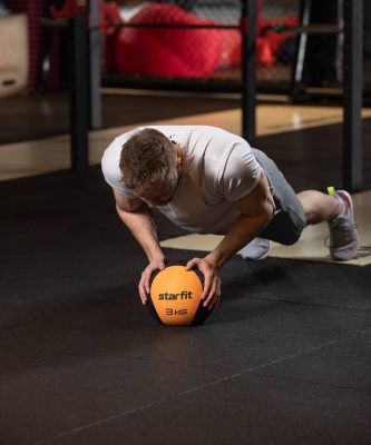 Медбол высокой плотности 3 кг Star Fit GB-702 оранжевый