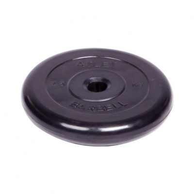 Диск обрезиненный d31мм MB Barbell Atlet 2,5кг черный MB-AtletB31-2,5