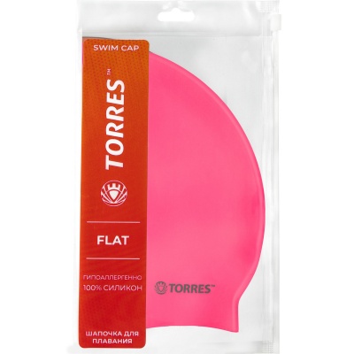 Шапочка для плавания Torres Flat, силикон SW-12201PK розовый