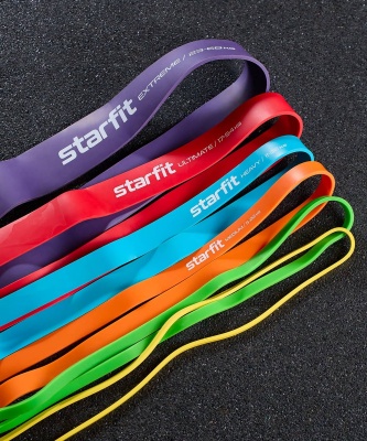 Эспандер ленточный для кросс-тренинга Star Fit 23-68 кг, 208х6,4 см ES-803 фиолетовый
