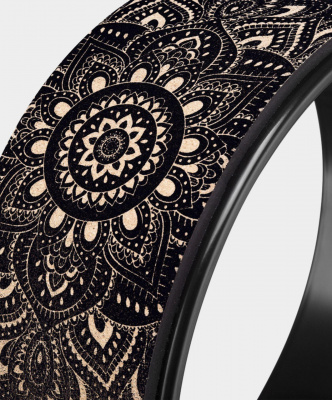 Кольцо для йоги 32x12,7 см, пробка YOGA DESIGN LAB Yoga Wheel Cork WH-Cork-Mandala Black