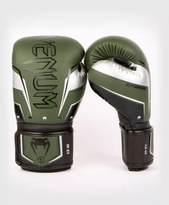 Перчатки Venum Elite Evo 04260-578-12oz хакки\серебрянный