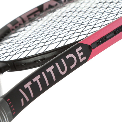 Ракетка для большого тенниса, для любителей, алюминий,со струнами Head MX Attitude Elite Gr2 231355 черно-розовый