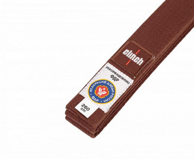 Пояс для дзюдо Clinch Judo Belt FDR C301 коричневый