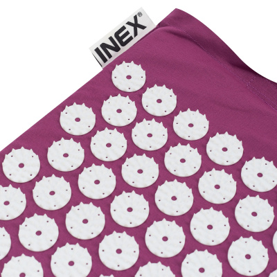 Набор с акупунктурным массажным ковриком Inex Acupressure Mat ACUMAT фиолетовый