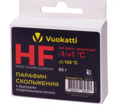 Парафин Vuokatti HF -1°С/+1°С Тип снега Зернистый 65г