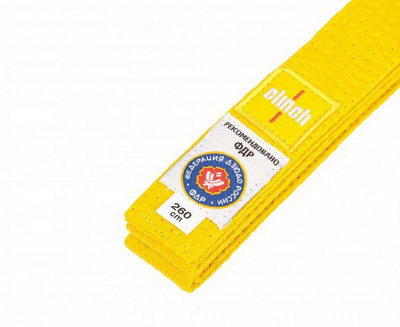 Пояс для дзюдо Clinch Judo Belt FDR C301 желтый