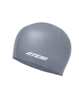 Шапочка для плавания Atemi kids silicone cap Asphalt grey KSC1GY серый