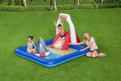 Игровой центр 234x203x129см Bestway Спасательная вышка с горкой и фонтаном 53079