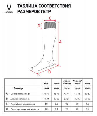 Гетры футбольные Jogel Match Socks, гранатовый