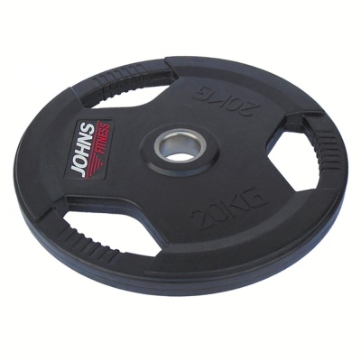 Диск обрезиненный 20кг Johns 91010 -20В черный