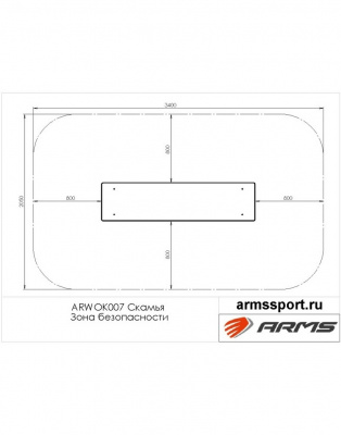 Скамья ARMS ARWOK007