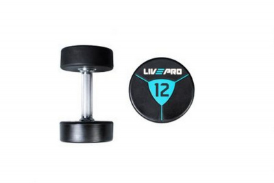 Гантели в уретане 28 кг Live Pro Premium Urethane Dumbbells LP8000-28