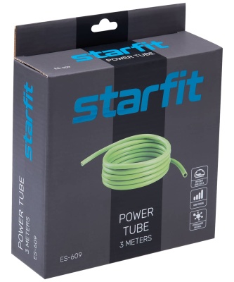Эспандер силовой BaseFit ES-609, TPR, 6-8 кг, 11х7х3000 мм, зеленый