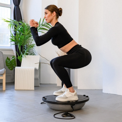 Полусфера балансировочная d46см Bosu, с эспандерами UnixFit BSSP46
