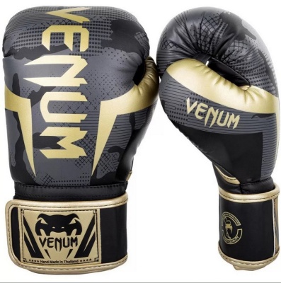 Перчатки Venum Elite 1392-535-12oz камуфляж\золотой
