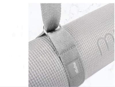 Ремень для йоги 180 см Yoga Belt and Sling 2 in 1 Myga RY1136 серый