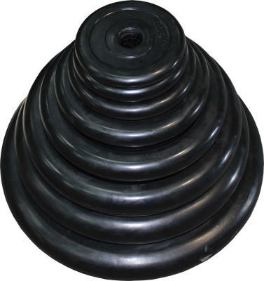 Диск обрезиненный черный Classic D26 15кг Profi-Fit