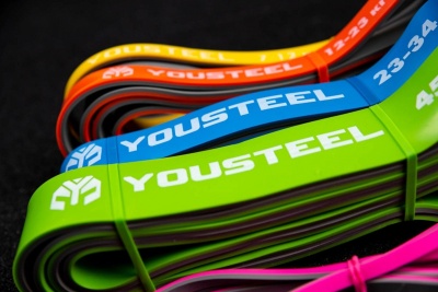 Петля двухцветная YouSteel 44мм, серый+зеленый