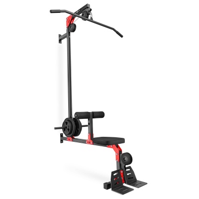 Стойка блочная пристенная Marbo MH-W102 2.0 на свободном весе с сидением | Premium Fitness