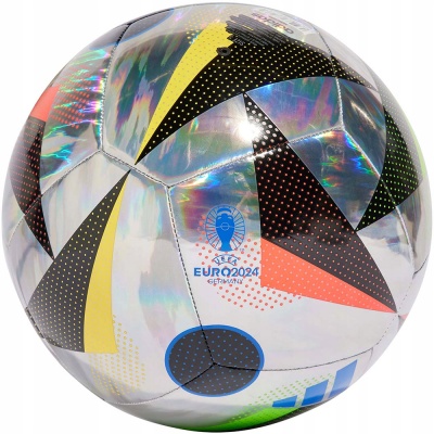 Мяч футбольный Adidas Euro24 Training FOIL IN9368, р.5, 12п, ТПУ, маш.сш, серебристый