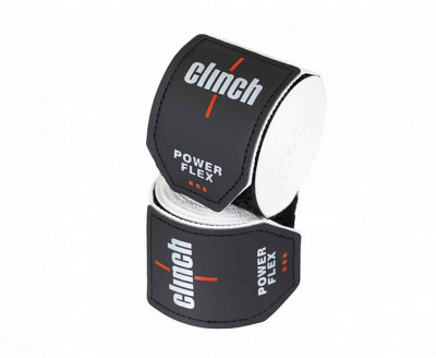 Бинты боксерские 350см Clinch Boxing Hand Wrap Power Flex C239 белый длина 3.5 м