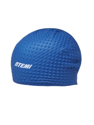 Шапочка для плавания Atemi bubble cap Strong blue FBC1BE синий