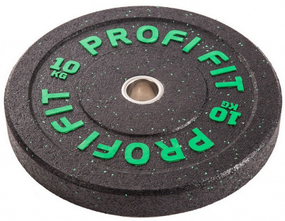 Диск для штанги Hi-Temp с цветными вкраплениями, d51 10кг Profi-Fit