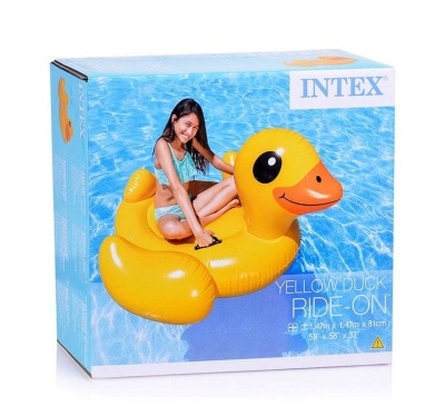 Надувной плотик Intex Желтый утенок 147х147x81 см 57556