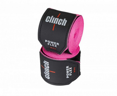 Бинты боксерские 350см Clinch Boxing Hand Wrap Power Flex C239 розовый длина 3,5 м