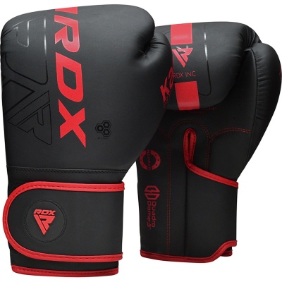 Перчатки тренировочные RDX BGR-F6MR-8OZ черный\красный матовый