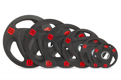 Диск 51 мм. NEO обрезиненный с 3-мя хватами5 кг VictoryFit VF-ST51050