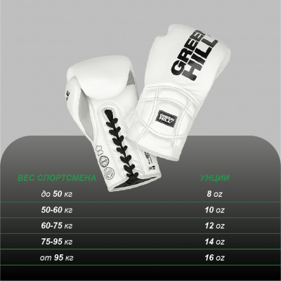 Боксерские перчатки Green Hill Rumble BGR-22-0088 белый