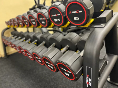 Круглые полиуретановые гантели. Ряд от 2,5 до 25 кг UltraGym UG1032D