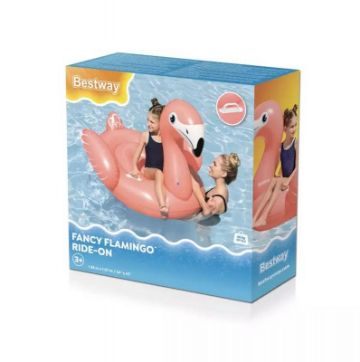 Надувная игрушка-наездник 138х107см, от 3 лет Bestway Фламинго 41525