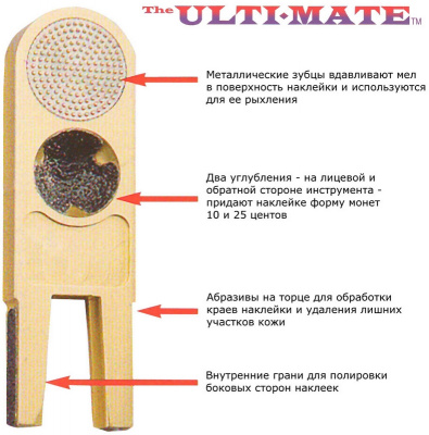 Инструмент для обработки наклейки Ulti-Mate Cue Tip Tool фиолетовый